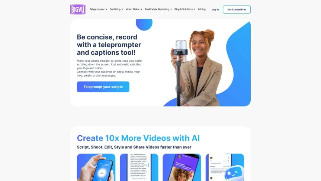 BIGVU Website