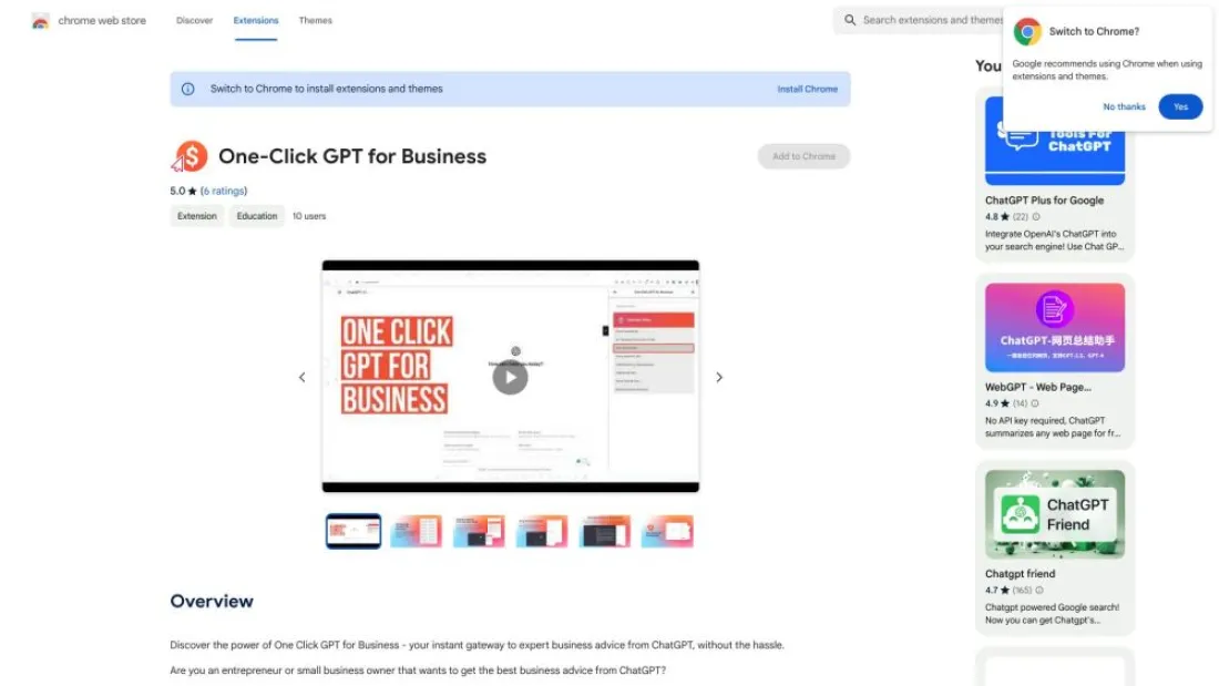 One-Click GPT for Business