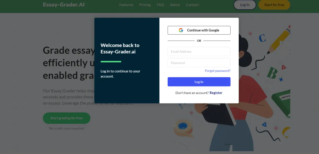 Login to EssayGrade.ai