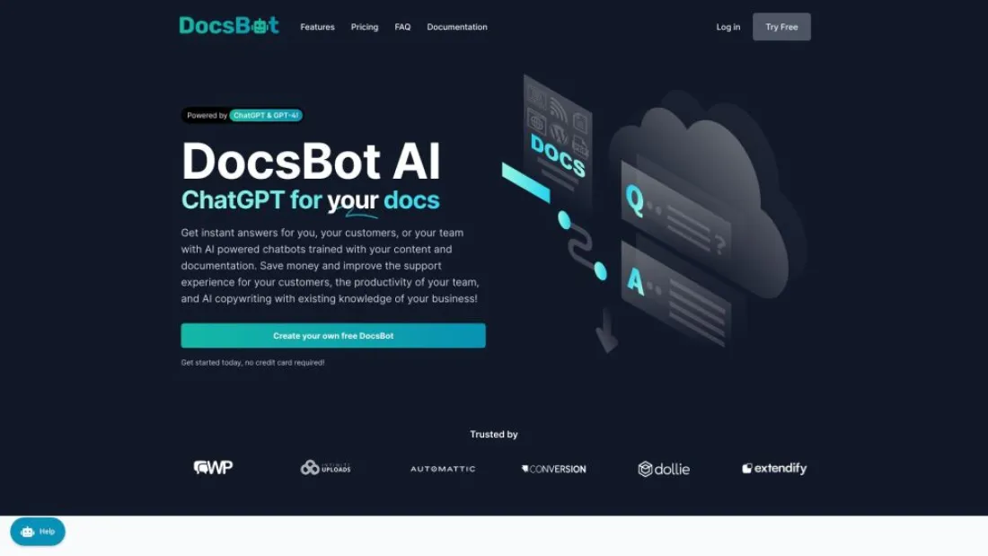 DocsBot AI Review Use Cases Features FAQ Traffic