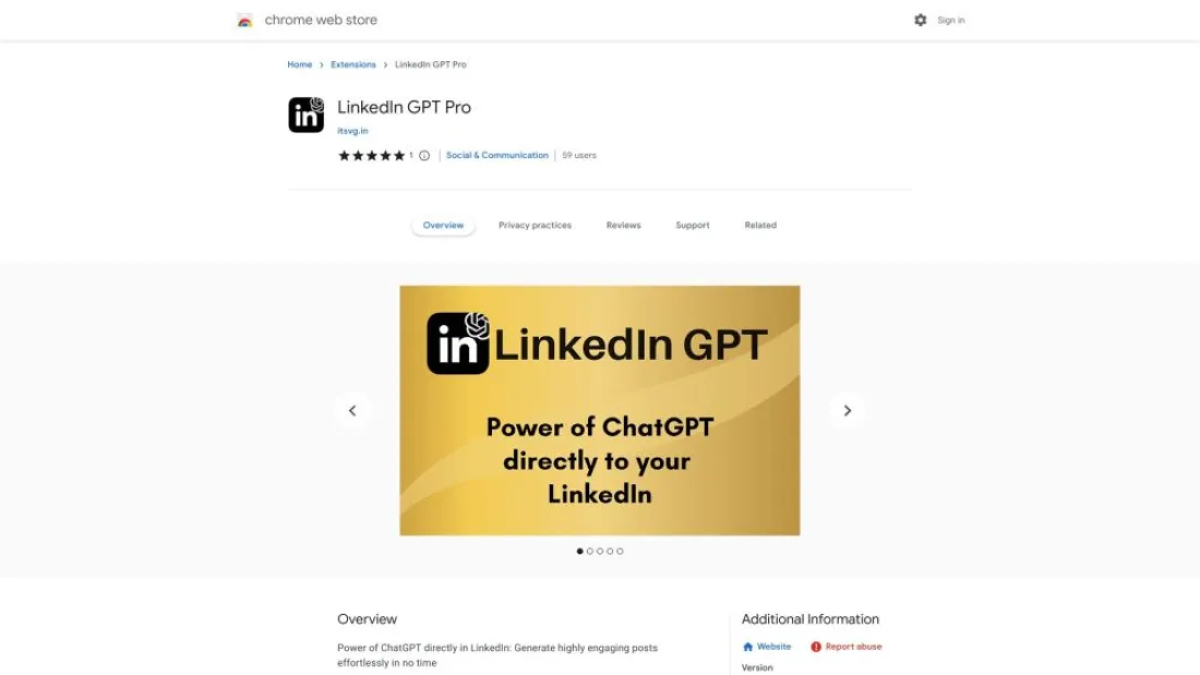 ChatGPT for LinkedIn