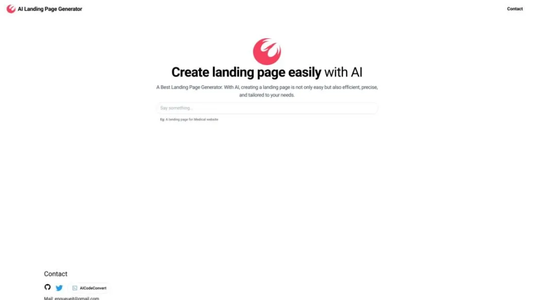 AI Landing Page Generator