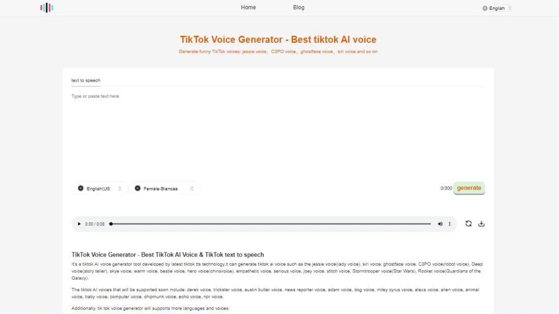 TikTok Voice Generator