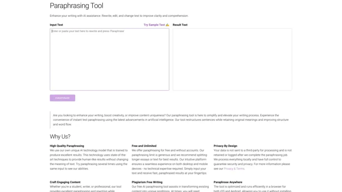 Paraphrasing Tool