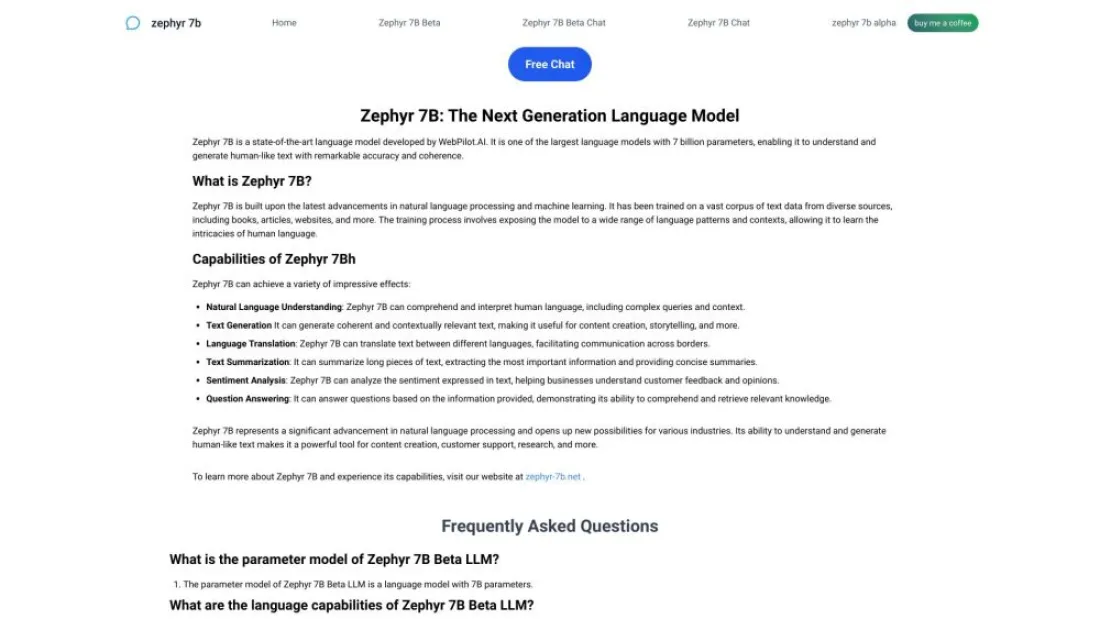 Zephyr 7B Alpha Chat